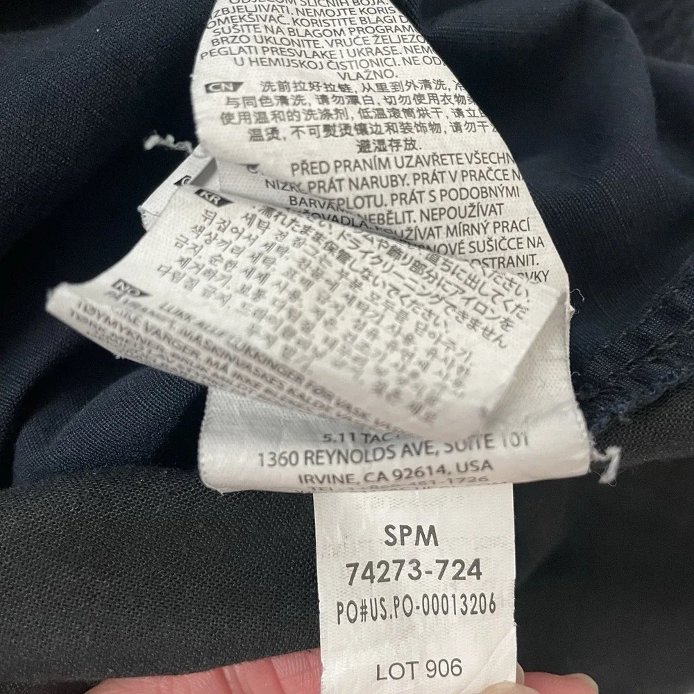 5.11 Tactical Mens 40x32 Navy Blue Cotton Canvas Cargo Pants 74273-724